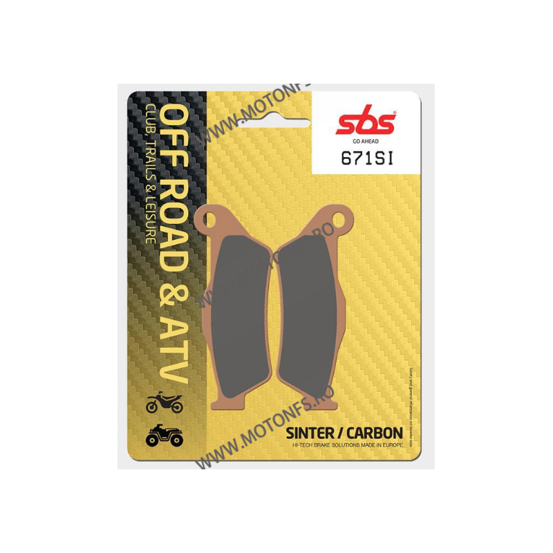 SBS - Placute frana OFFROAD - SINTER 671SI 550-671 SBS Placute Frana SBS 125,00 lei 112,50 lei 105,04 lei 94,54 lei -10%