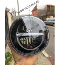 5.75 Inch Far Universal Moto omologat E9 Cu Angel Eye Cafe Racer Chopper, Bobber Harley Davidson ms-1057  Faruri Moto Univers...