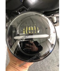 5.75 Inch Far Universal Moto omologat E9 Cu Angel Eye Cafe Racer Chopper, Bobber Harley Davidson ms-1057  Faruri Moto Univers...