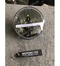 7 Inch Far Universal Moto DRL Omologat E9 Projector Cafe Racer Chopper, Bobber Harley Davidson ,Jeep MS-7080D  Faruri Moto Un...