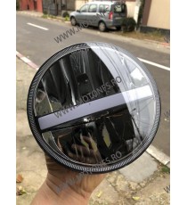 7 Inch Far Universal Moto DRL Omologat E9 Projector Cafe Racer Chopper, Bobber Harley Davidson ,Jeep MS-7080D  Acasa 295,00 l...