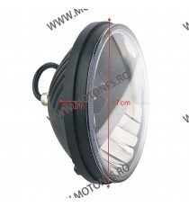 7 Inch Far Universal Moto DRL Omologat E9 Projector Cafe Racer Chopper, Bobber Harley Davidson ,Jeep MS-7080D  Faruri Moto Un...