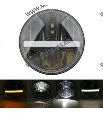 7 Inch Far Universal Moto DRL Omologat E9 Projector Cafe Racer Chopper, Bobber Harley Davidson ,Jeep MS-7080D  Faruri Moto Un...
