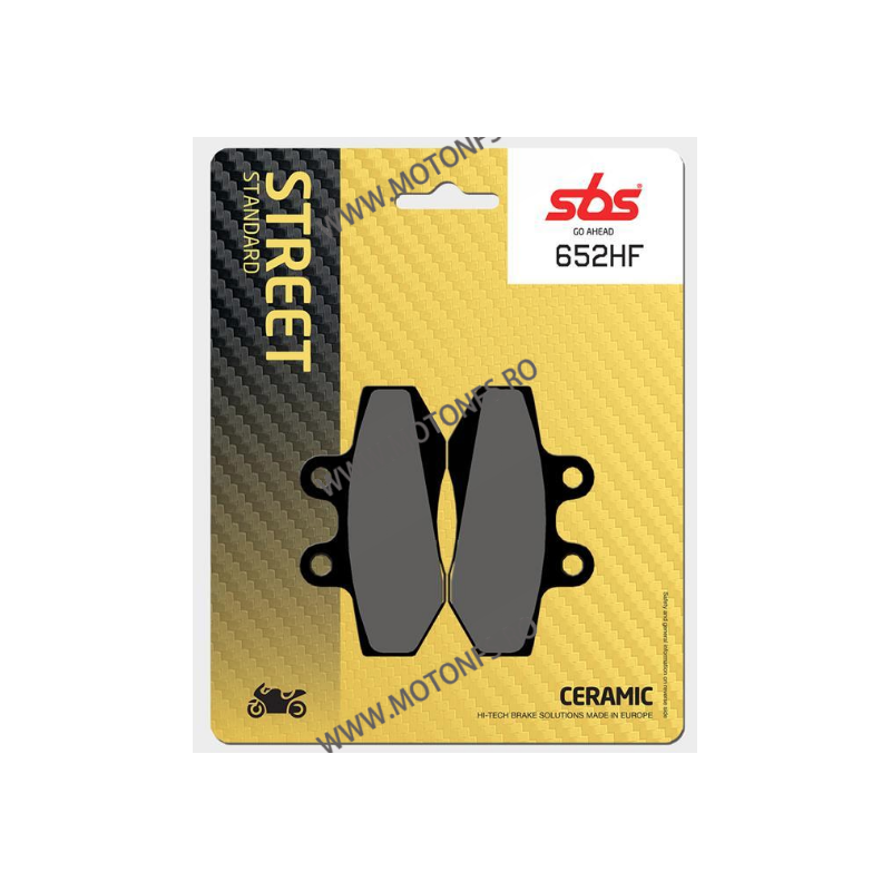 SBS - Placute frana fata STREET - CERAMIC 652HF 148HF 570-652 SBS Placute Frana SBS 90,00 lei 81,00 lei 75,63 lei 68,07 lei -10%