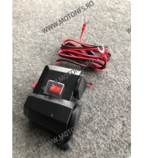 Priza USB x 2, Bricheta x 1 Si Voltmetru Digital Moto, Led Rosu, Culoare Negru 78OB5  Voltmetru / Prize Moto 69,00 lei 69,00 ...