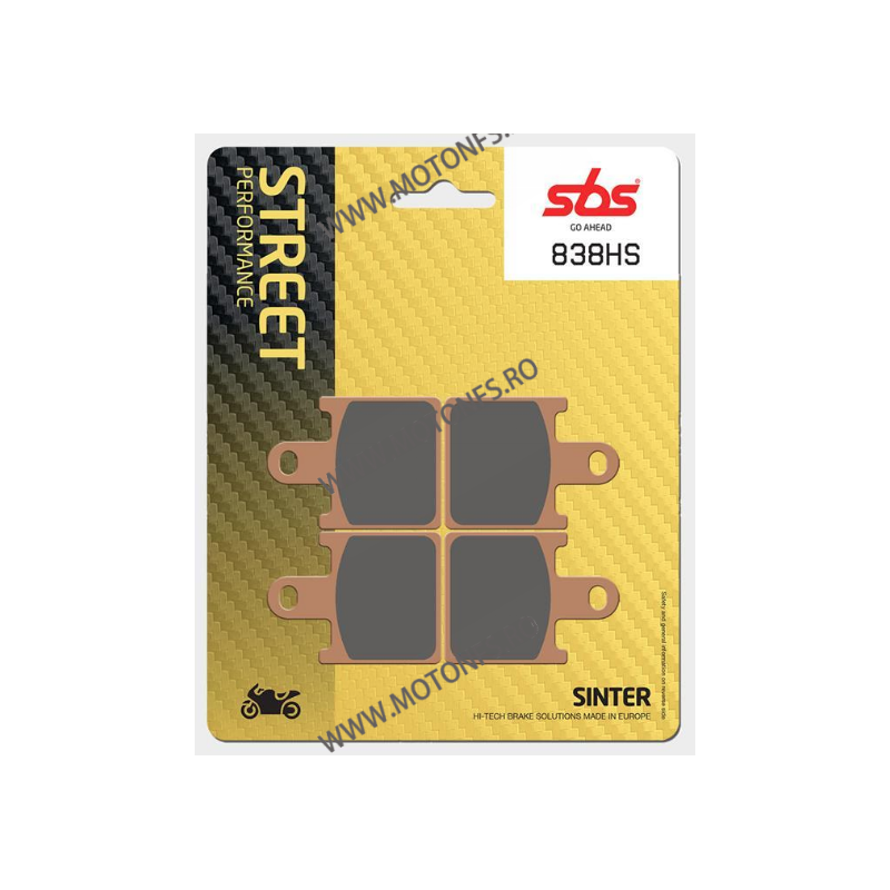 SBS - Placute frana fata STREET - SINTER 838HS 575-838 SBS Placute Frana SBS 240,00 lei 216,00 lei 201,68 lei 181,51 lei -10%