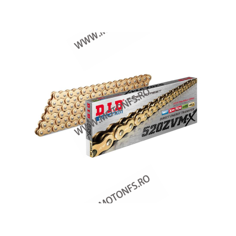 DID - Lant 520ZVM-X cu 112 zale - [Gold] X-Ring 1-459-112 / 103071112 DID RACING CHAIN DiD Lant 520 534,00 lei 480,60 lei 448...