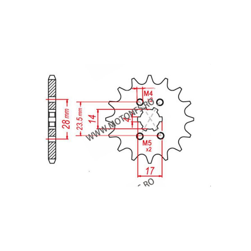 EMGO - Pinion (fata) 13013, 11 dinti - Mopedmotor Arilia 106-224-11 EMGO Emgo Pinioane 39,00 lei 39,00 lei 32,77 lei 32,77 lei