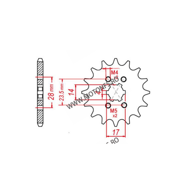 EMGO - Pinion (fata) 13013, 13 dinti - Mopedmotor Piaggio/Derbi 2000- Suzuki 106-224-14 EMGO Emgo Pinion 15,00 lei 15,00 lei ...