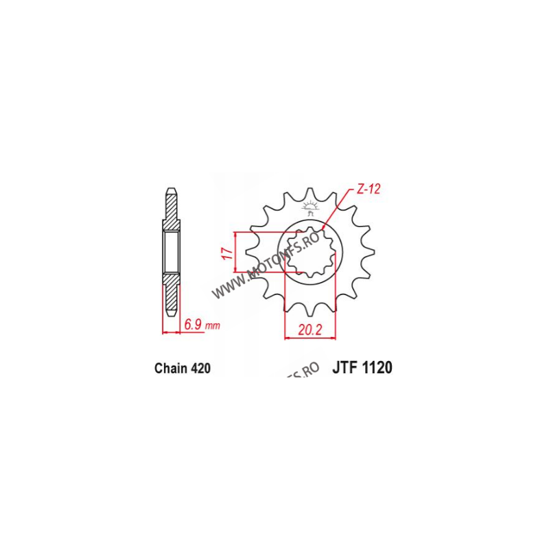 EMGO - Pinion (fata) 600M, 12 dinti - Apr RX/RS50/Furia 420 106-251-12 EMGO Emgo Pinion 49,00 lei 49,00 lei 41,18 lei 41,18 lei