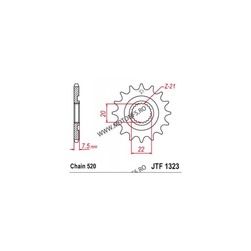 EMGO - Pinion (fata) JTF1323, 13 dinti - CR125 2004/CRF250 2004 101-411-13 EMGO Emgo Pinion 49,00 lei 49,00 lei 41,18 lei 41,...