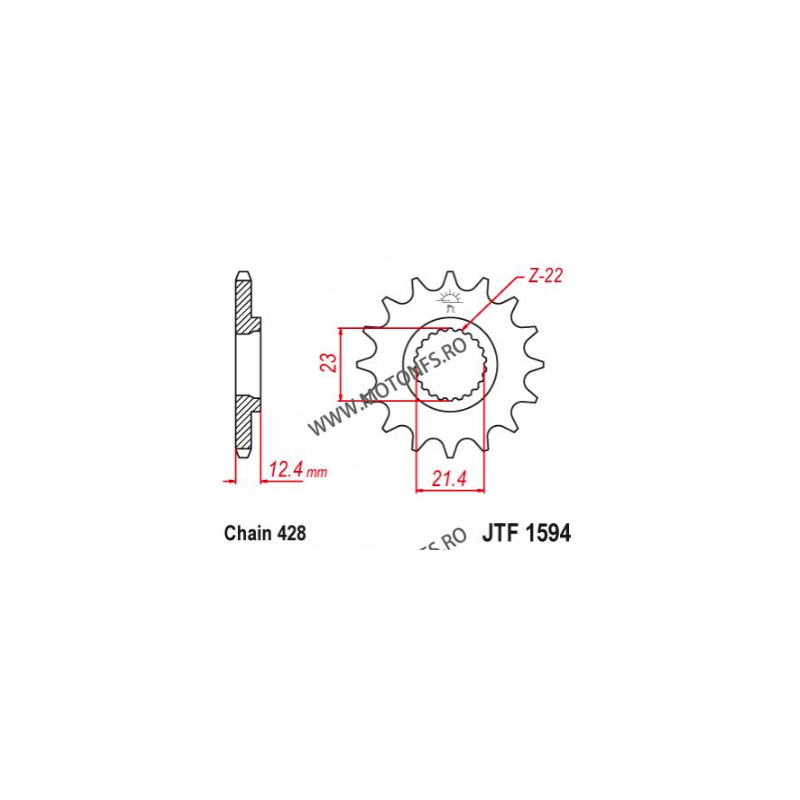 EMGO - Pinion (fata) JTF1594, 15 dinti - YBR250 2007-/YG250Tricker 102-383-15 EMGO Emgo Pinioane 64,00 lei 64,00 lei 53,78 le...