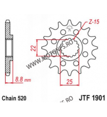 EMGO - Pinion (fata) JTF1901, 13 dinti - KTM 2/4 Takt 250 SX-F 105-411-13 EMGO Emgo Pinioane 49,00 lei 49,00 lei 41,18 lei 41...