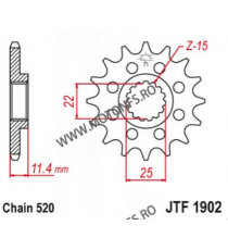 EMGO - Pinion (fata) JTF1902, 15 dinti - KTM 620SC/LC4 660 105-411-15 SPROCKETS Emgo Pinion 59,00 lei 59,00 lei 49,58 lei 49,...