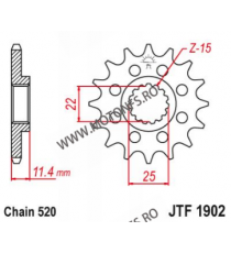 EMGO - Pinion (fata) JTF1902, 16 dinti - KTM 620EGSE/LSE 625SXC 640LC4 105-412-16 EMGO Emgo Pinioane 59,00 lei 59,00 lei 49,5...