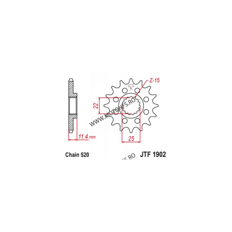 EMGO - Pinion (fata) JTF1902, 16 dinti - KTM 620EGSE/LSE 625SXC 640LC4 105-412-16 EMGO Emgo Pinioane 59,00 lei 59,00 lei 49,5...