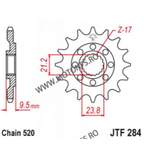 EMGO - Pinion (fata) JTF284, 13 dinti - CR250 1988-2004/500 1988-2001/CRF450 101-413-13 EMGO Emgo Pinioane 49,00 lei 49,00 le...