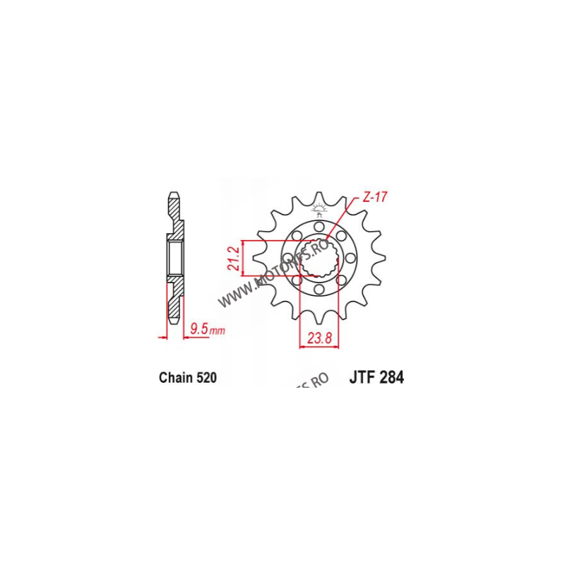 EMGO - Pinion (fata) JTF284, 13 dinti - CR250 1988-2004/500 1988-2001/CRF450 101-413-13 EMGO Emgo Pinioane 49,00 lei 49,00 le...