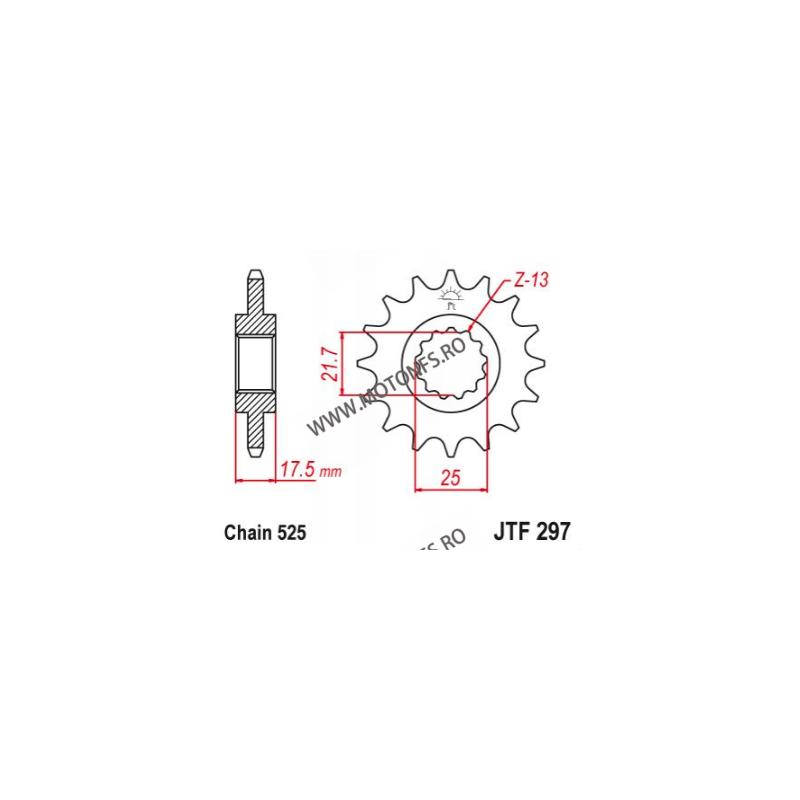 EMGO - Pinion (fata) JTF297, 15 dinti - VFR400R/CB500 1994-/CBF500 2004- 101-571-15 EMGO Emgo Pinioane 83,00 lei 83,00 lei 69...