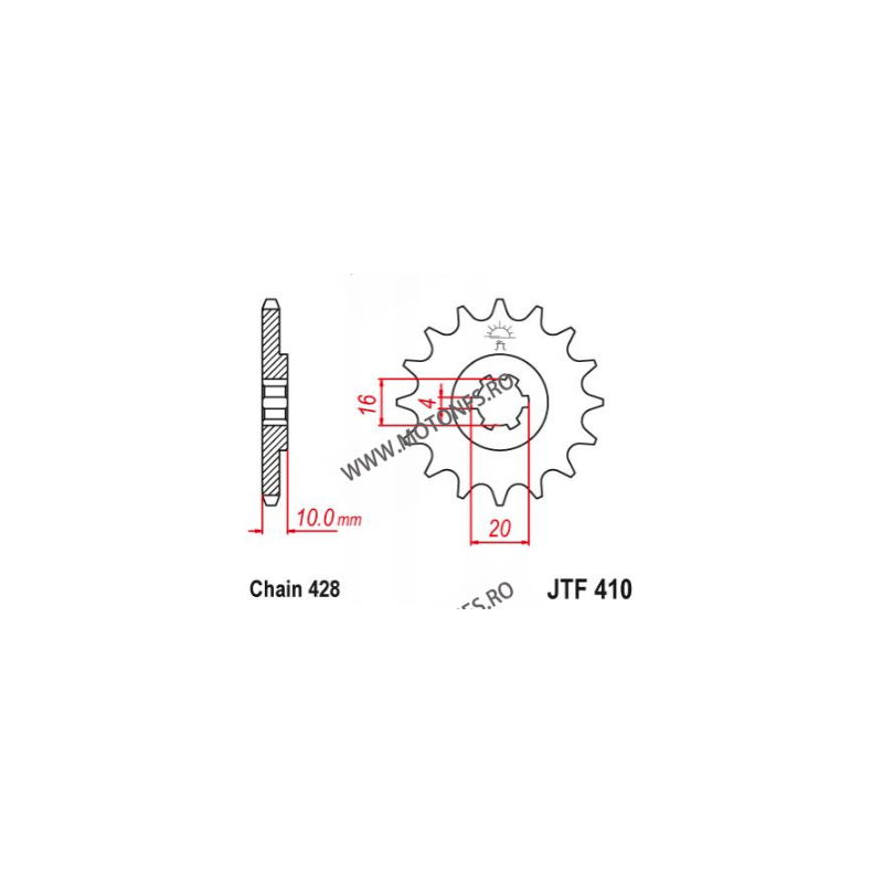 EMGO - Pinion (fata) JTF410, 14 dinti - VL125LC 2000-/XRV125 103-321-14 EMGO Emgo Pinioane 49,00 lei 49,00 lei 41,18 lei 41,1...