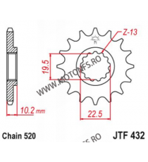 EMGO - Pinion (fata) JTF432, 14 dinti - DR350S/400 2000-/RM250 -2004 103-461-14 EMGO Emgo Pinion 49,00 lei 49,00 lei 41,18 le...