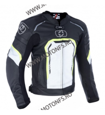 OXFORD - geaca piele STRADA SPORTS BLACK/ WHITE/ FLUO 2XL OX-LM1831022XL OXFORD Geci Piele Oxford 1,150.00 1,150.00 966,39 le...