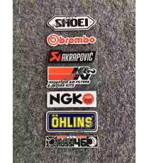 Set Autocolant / Stickere Pentru Moto ATV Shoei NGK Akrapovic Brembo K/N OHLINS Ualentino Rossi 46 J52PG  Autocolant / Stikar...