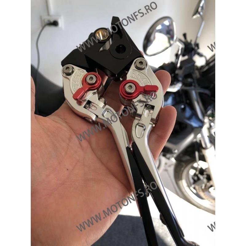 Set MANETE FRANA / AMBREIAJ - PRELUNGITE RABATABILE , pentru 3 sau 4 degeteYamaha Honda Suzuki Dugati KTM BMW TQ10H TQ10H  Ma...