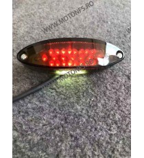 Stop Frana / Lampa Spate Geam Fumuriu Moto Universal Omologat E11 Cafe Racer Chooper Bobber Yamaha Kawasaki Honda Suzuki 3AED...