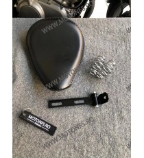 Șa Moto Solo Universală cu Arcuri din Piele Sintetică pentru Cafe Racer Bobber Chopper Custom