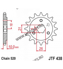 EMGO - Pinion (fata) JTF438, 15 dinti - DR750SJ Big/SK, 800 Big 103-423-15 EMGO Emgo Pinion 54,00 lei 54,00 lei 45,38 lei 45,...