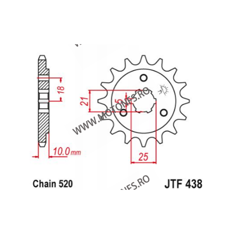 EMGO - Pinion (fata) JTF438, 15 dinti - DR750SJ Big/SK, 800 Big 103-423-15 EMGO Emgo Pinion 54,00 lei 54,00 lei 45,38 lei 45,...