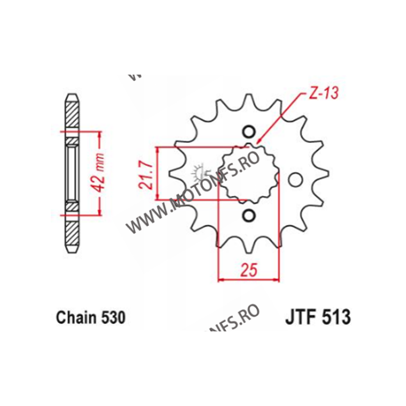 EMGO - Pinion (fata) JTF513, 14 dinti - GS500/GSX500/600/GSX-R750 105-665-14-9 EMGO Emgo Pinioane 44,00 lei 44,00 lei 36,97 l...