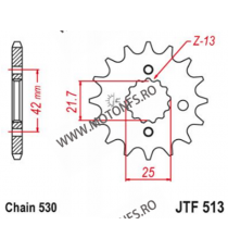 EMGO - Pinion (fata) JTF513, 15 dinti - FZR600/GSF600/650/1200/VZ800 105-665-15-9 SPROCKETS Emgo Pinion 44,00 lei 44,00 lei 3...