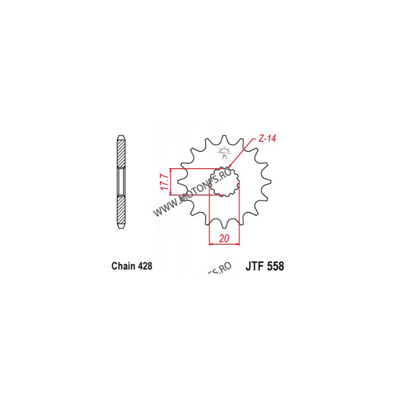 EMGO - Pinion (fata) JTF558, 13 dinti - TDR125/DragStar125/YZ85 2002- 102-311-13 SPROCKETS Emgo Pinion 25,00 lei 25,00 lei 21...