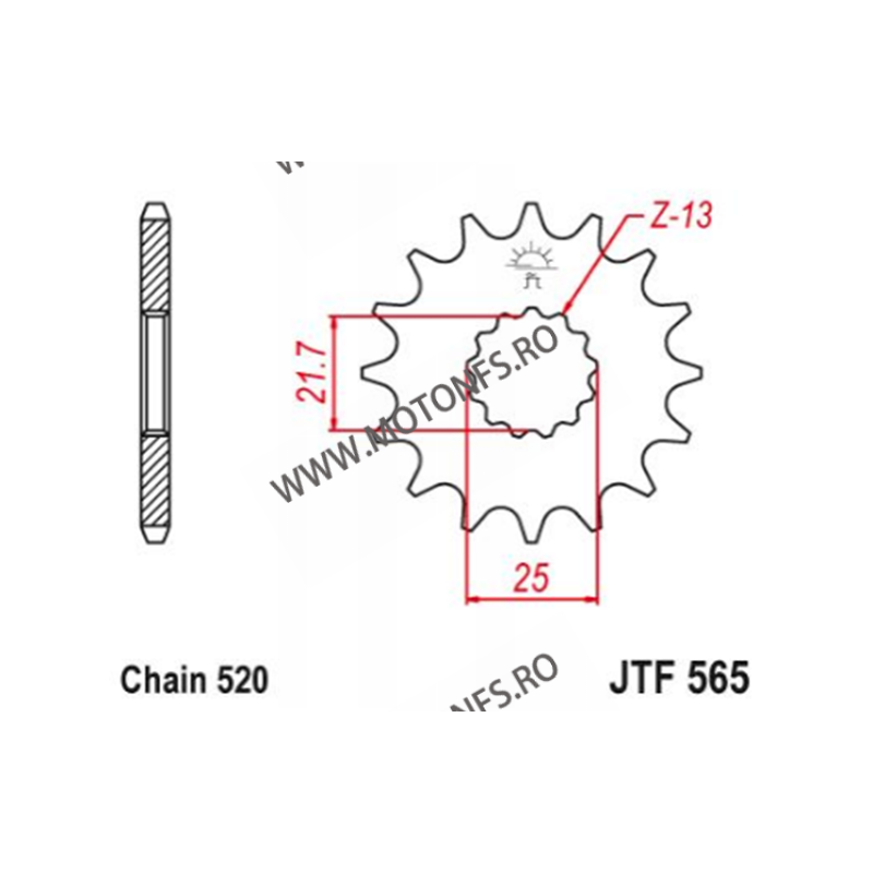 EMGO - Pinion (fata) JTF565, 13 dinti - XT500 -83/GS500E 2-Zyl/YZ&WR 102-461-13 SPROCKETS Emgo Pinion 34,00 lei 34,00 lei 28,...