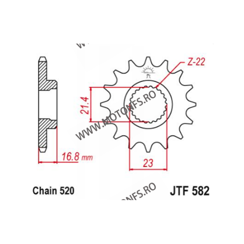 EMGO - Pinion (fata) JTF582, 16 dinti - XJ600Diversion 1991-2008 102-482-16 SPROCKETS Emgo Pinion 68,00 lei 68,00 lei 57,14 l...