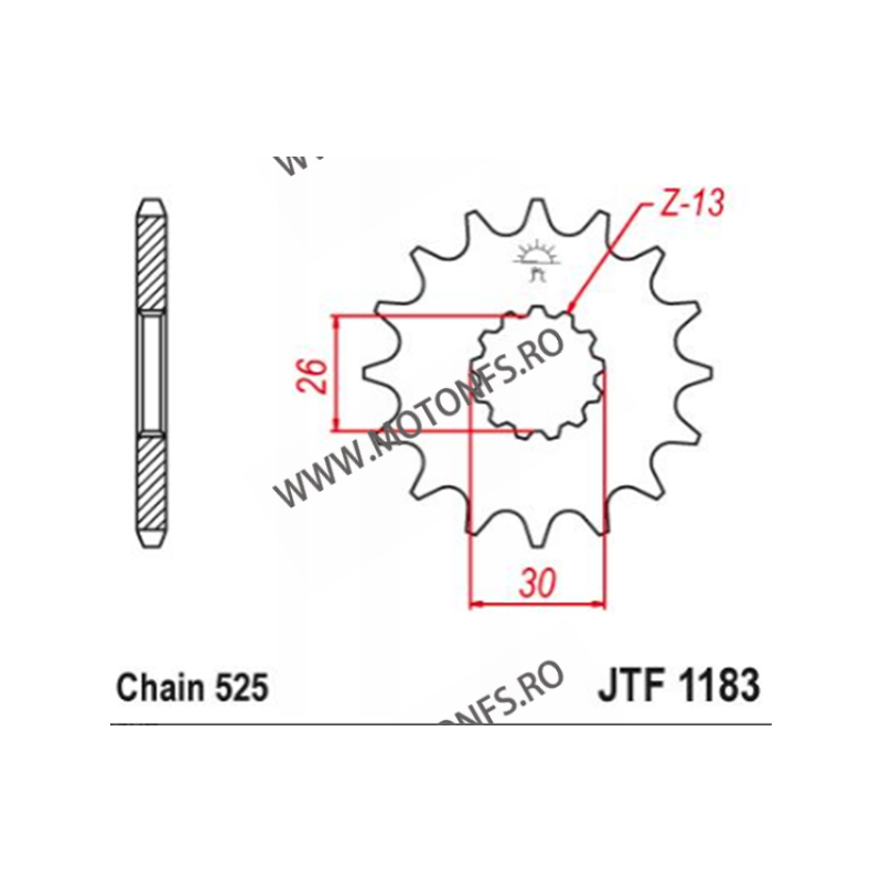 ESJOT - Pinion (fata) 50-29030, 16 dinti - Triumph Sonderzahnezahl 105-562-16 ESJOT PINIOANE ESJOT Pinioane 44,00 lei 44,00 l...