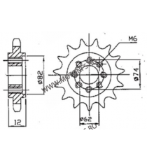 ESJOT - Pinion (fata) 50-29031, 22 dinti - Gilera GP800 105-506-22 ESJOT PINIOANE Emgo Pinion 185,00 lei 185,00 lei 155,46 le...