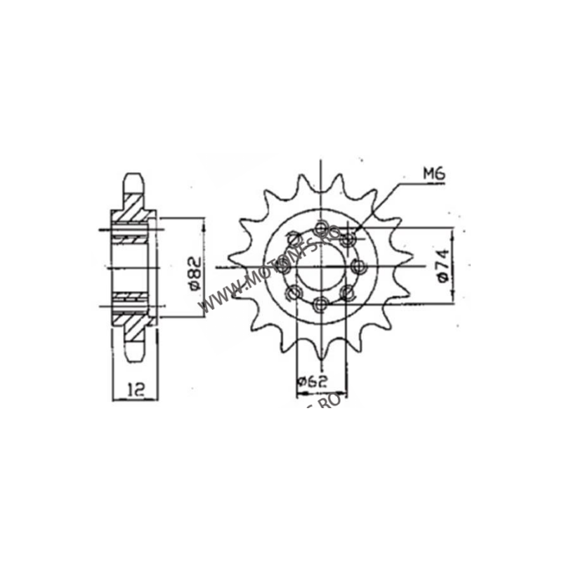 ESJOT - Pinion (fata) 50-29031, 22 dinti - Gilera GP800 105-506-22 ESJOT PINIOANE ESJOT Pinioane 185,00 lei 185,00 lei 155,46...