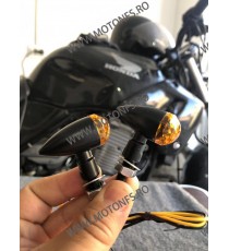 2 Buc Semnale LED Semnalizatoare Bullet Moto Cafe Racer Bobber Chopper Retro A08Y2 A08Y2  Semnalizari Cafe Racer Chopper Bobb...