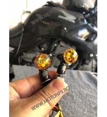 2 Buc Semnale LED Semnalizatoare Bullet Moto Cafe Racer Bobber Chopper Retro A08Y2 A08Y2  Semnal Universale Cafe Racer Choppe...