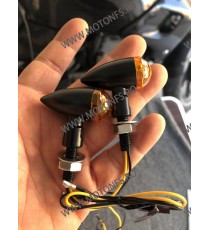2 Buc Semnale LED Semnalizatoare Bullet Moto Cafe Racer Bobber Chopper Retro A08Y2 A08Y2  Semnal Universale Cafe Racer Choppe...