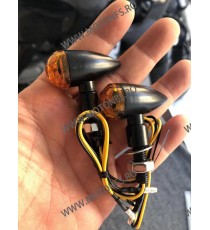 2 Buc Semnale LED Semnalizatoare Bullet Moto Cafe Racer Bobber Chopper Retro A08Y2 A08Y2  Semnal Universale Cafe Racer Choppe...