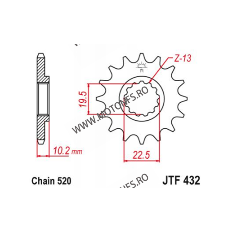 ESJOT - Pinion (fata) 50-32032, 15 dinti - DR350S/DRZ 400 2000-/RM250 -2004 103-461-15 ESJOT PINIOANE Emgo Pinion 49,00 lei 4...