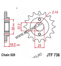 ESJOT - Pinion (fata) 50-32069S, 15 dinti - Ducati Supersport/Sport 520 100-451-15 ESJOT PINIOANE Emgo Pinion 93,00 lei 93,00...