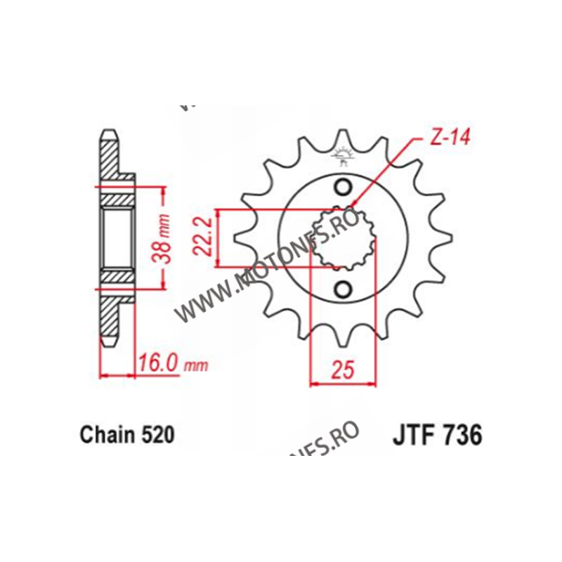 ESJOT - Pinion (fata) 50-32069S, 15 dinti - Ducati Supersport/Sport 520 100-451-15 ESJOT PINIOANE Emgo Pinion 93,00 lei 93,00...