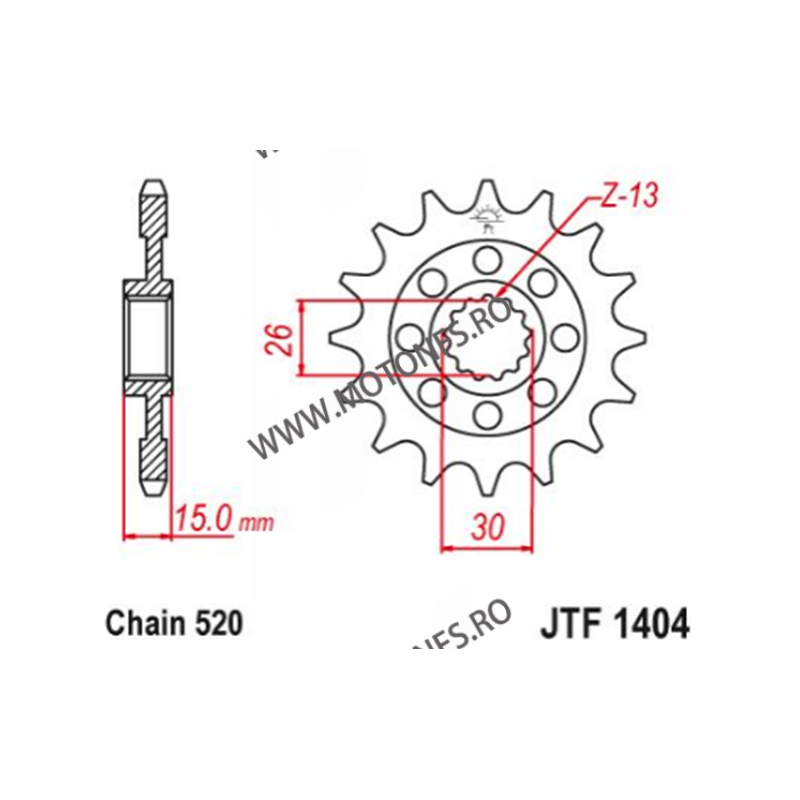 ESJOT - Pinion (fata) 50-32159S, 17 dinti - BMW S1000RR 100-472-17 ESJOT PINIOANE Emgo Pinion 78,00 lei 78,00 lei 65,55 lei 6...