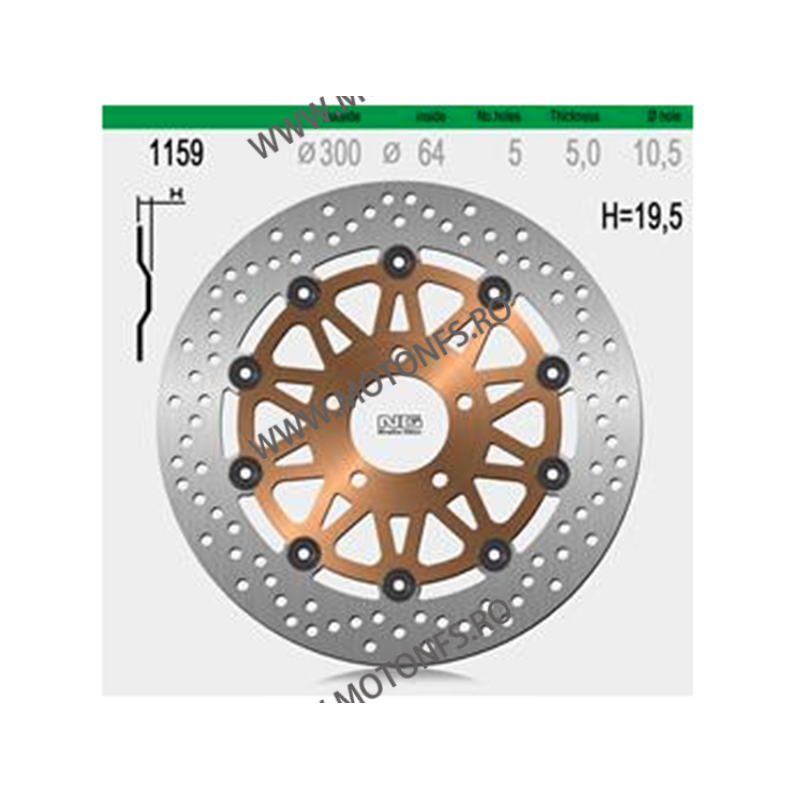 NG - Disc frana (fata) NG1159 - GSX 750 1997-2003L / R 510-1159 NG BRAKE DISC NG Discuri Frana 864,00 lei 864,00 lei 726,05 l...