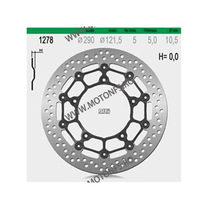 NG - Disc frana (fata) NG1278 - SUZUKI S (F)V 650 2007-2011 510-1278 NG BRAKE DISC NG Discuri Frana 864,00 lei 864,00 lei 726...